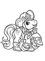 coloriage petit poney cow girl